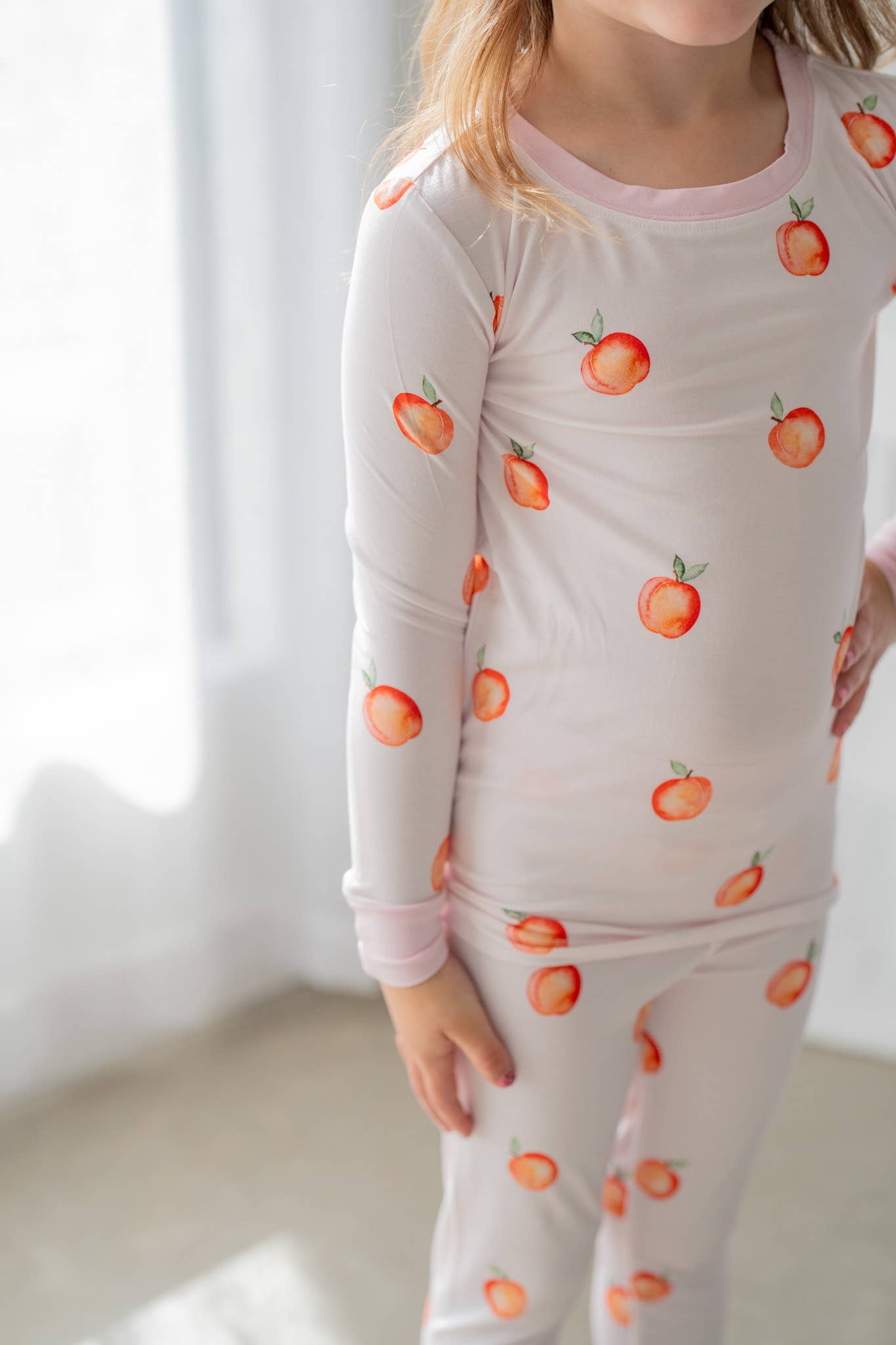 Summer Sweet Peach Bamboo Pajamas π Two-Piece Kids PJ Set