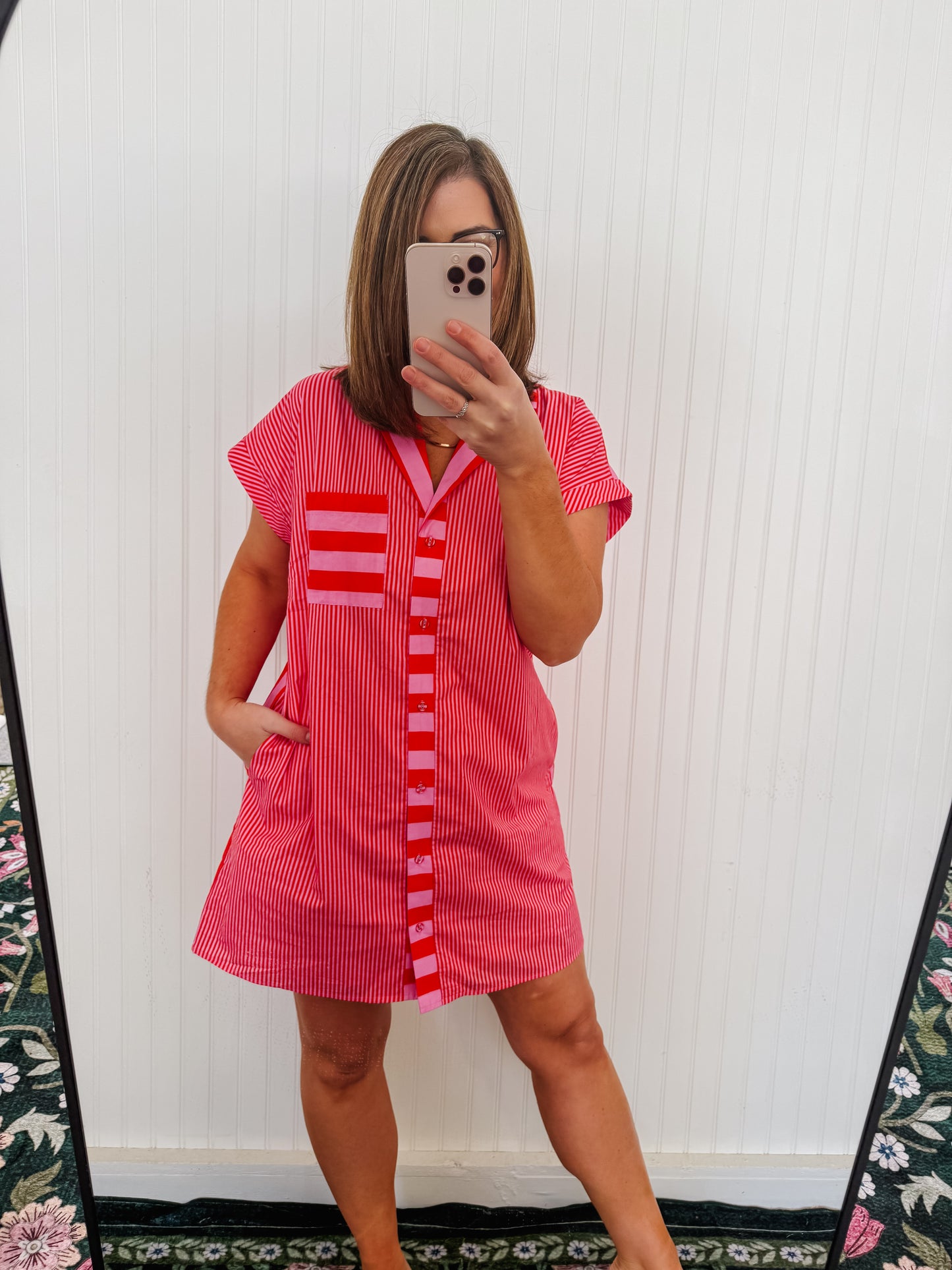 Pink Striped Dress
