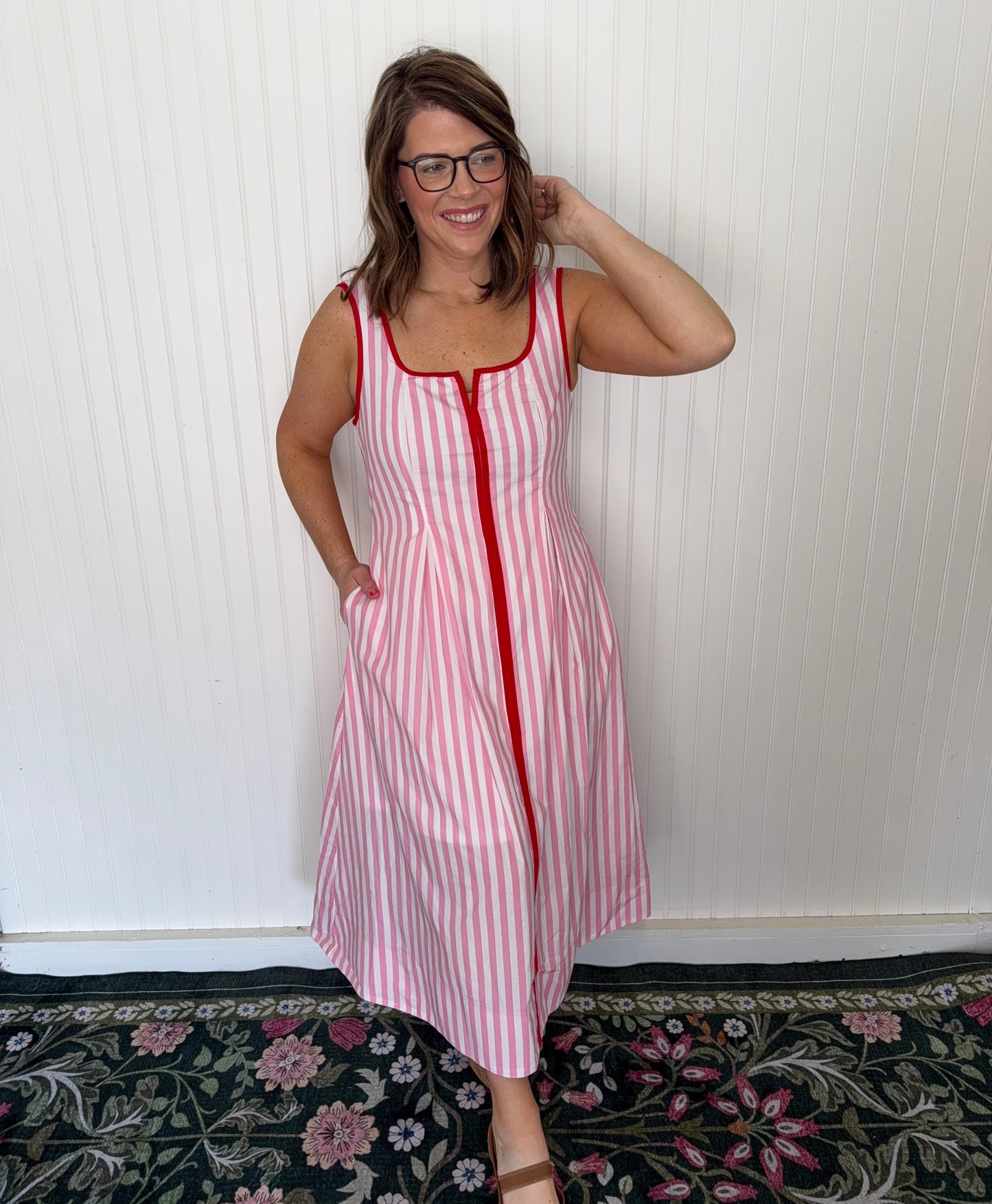 Pink Striped Dress