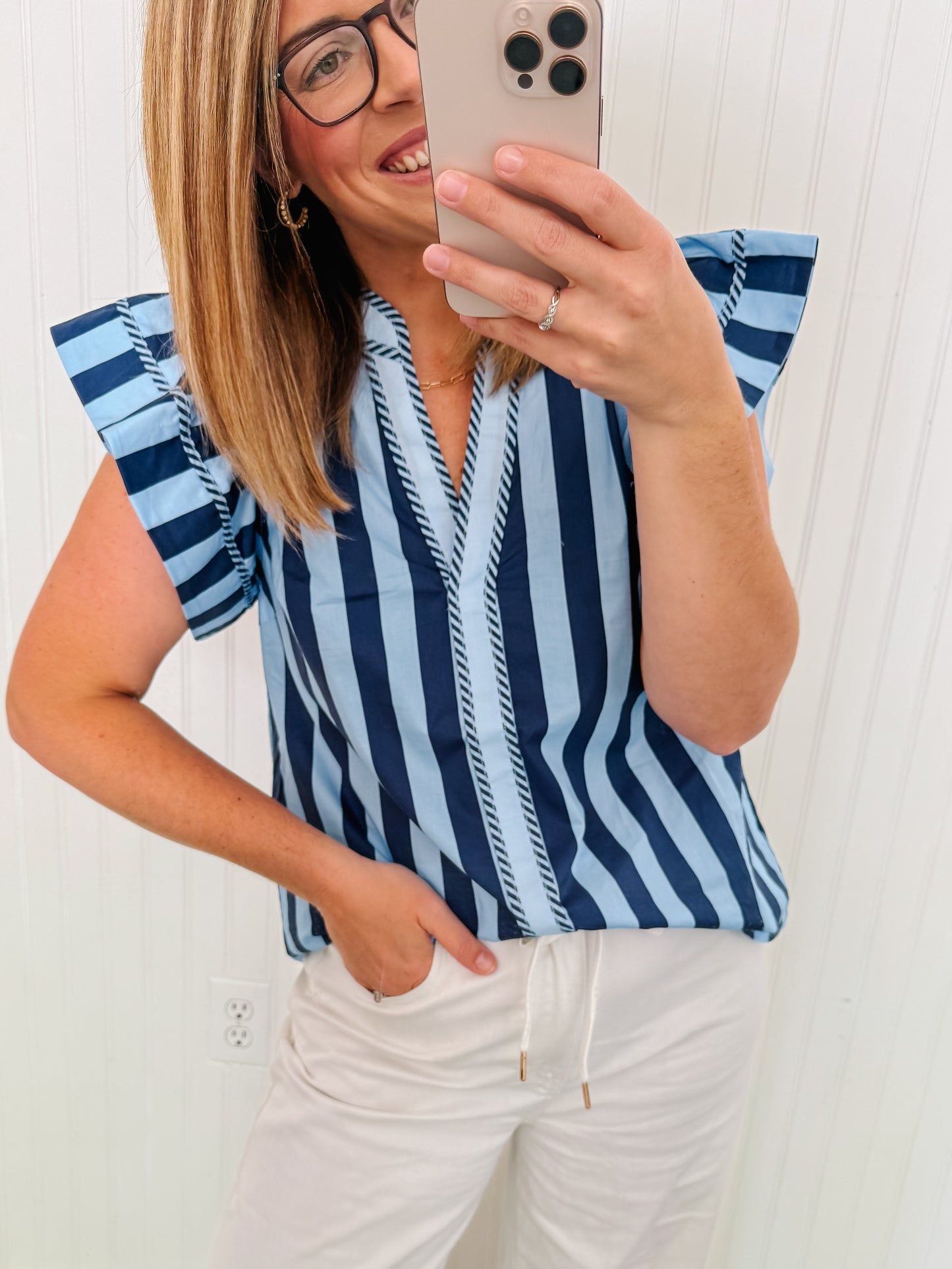 Blue Flutter Sleeve