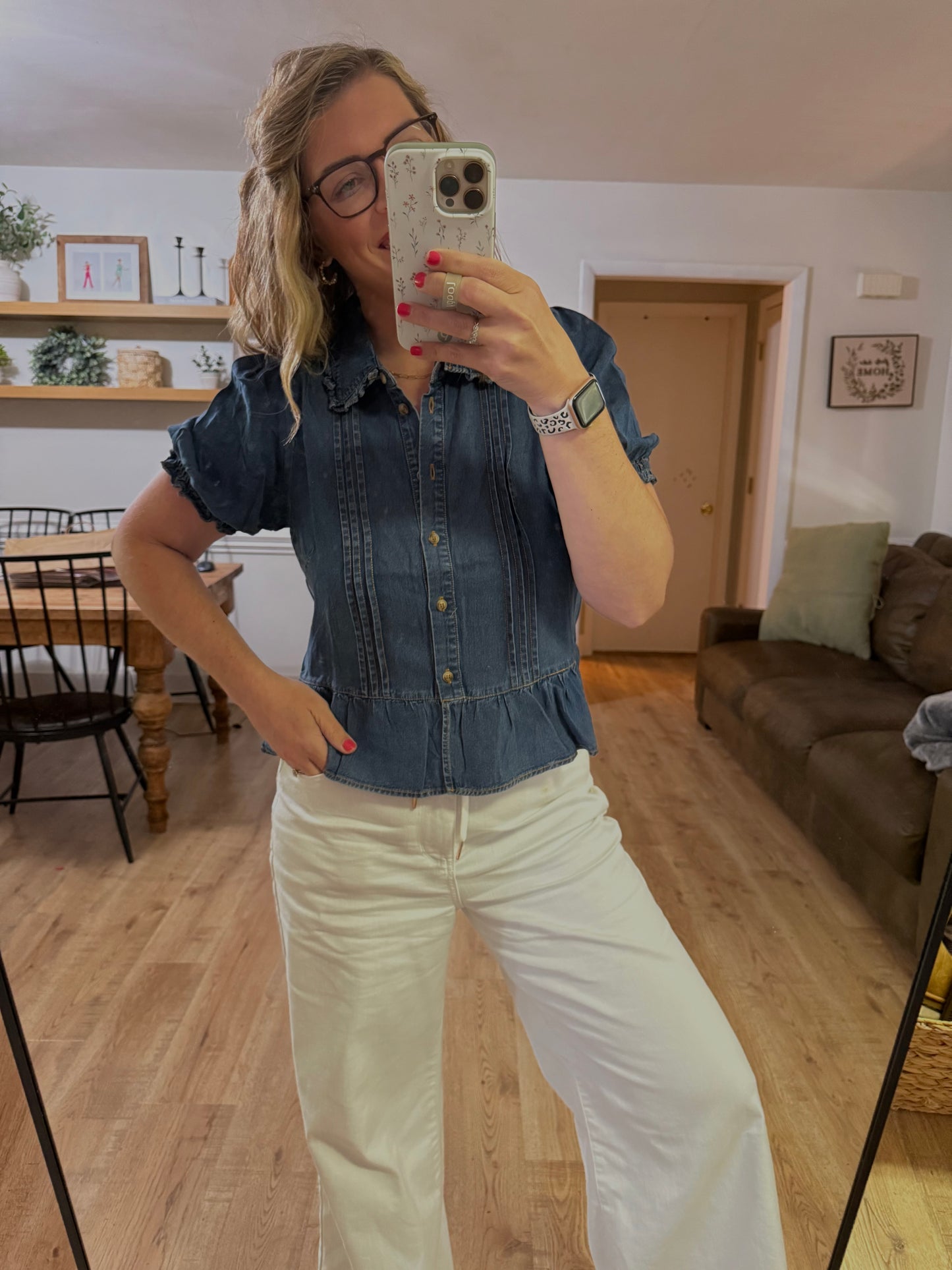 Denim Peplum