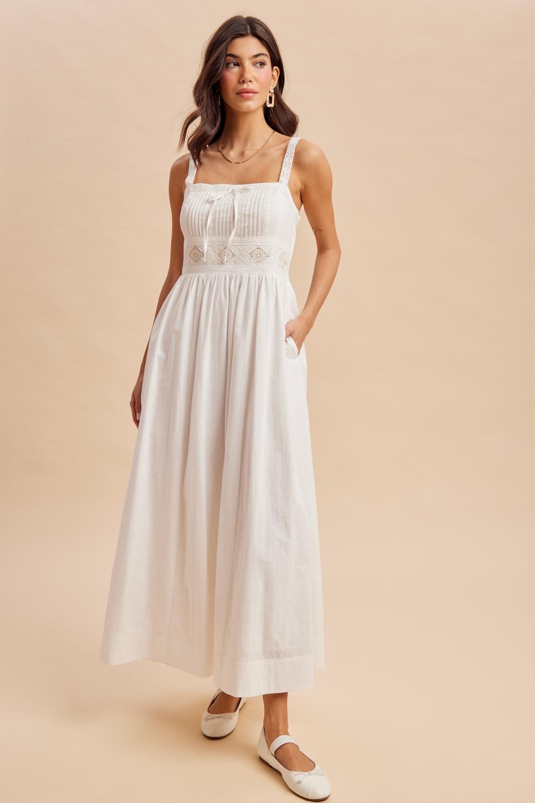 Pintuck Maxi Dress