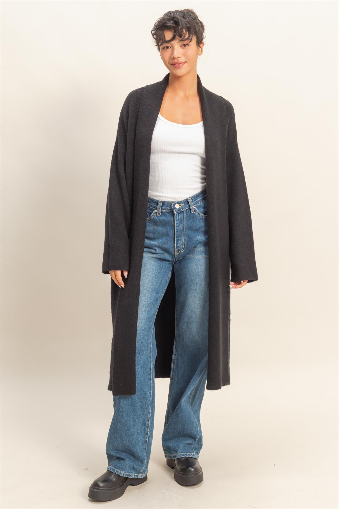 Black Duster Sweater