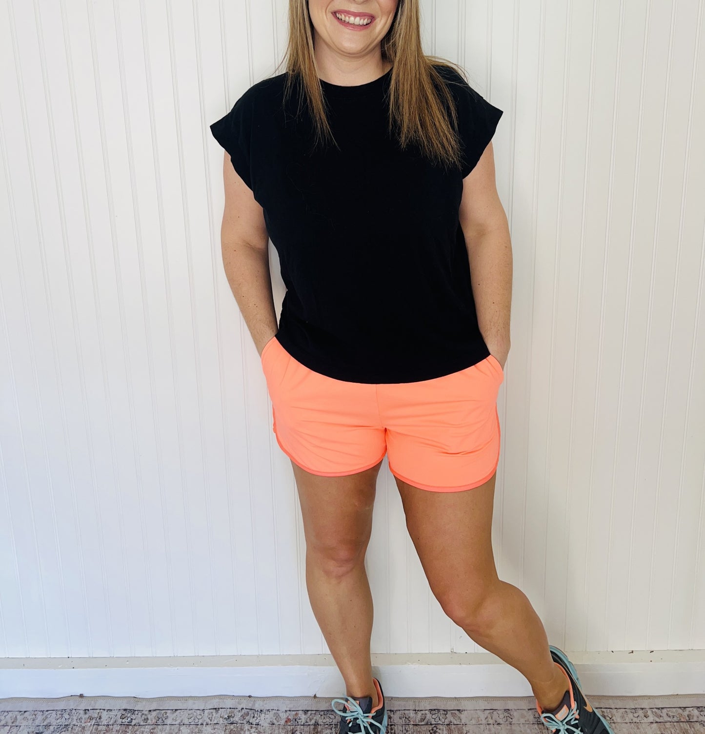 Neon Coral Shorts