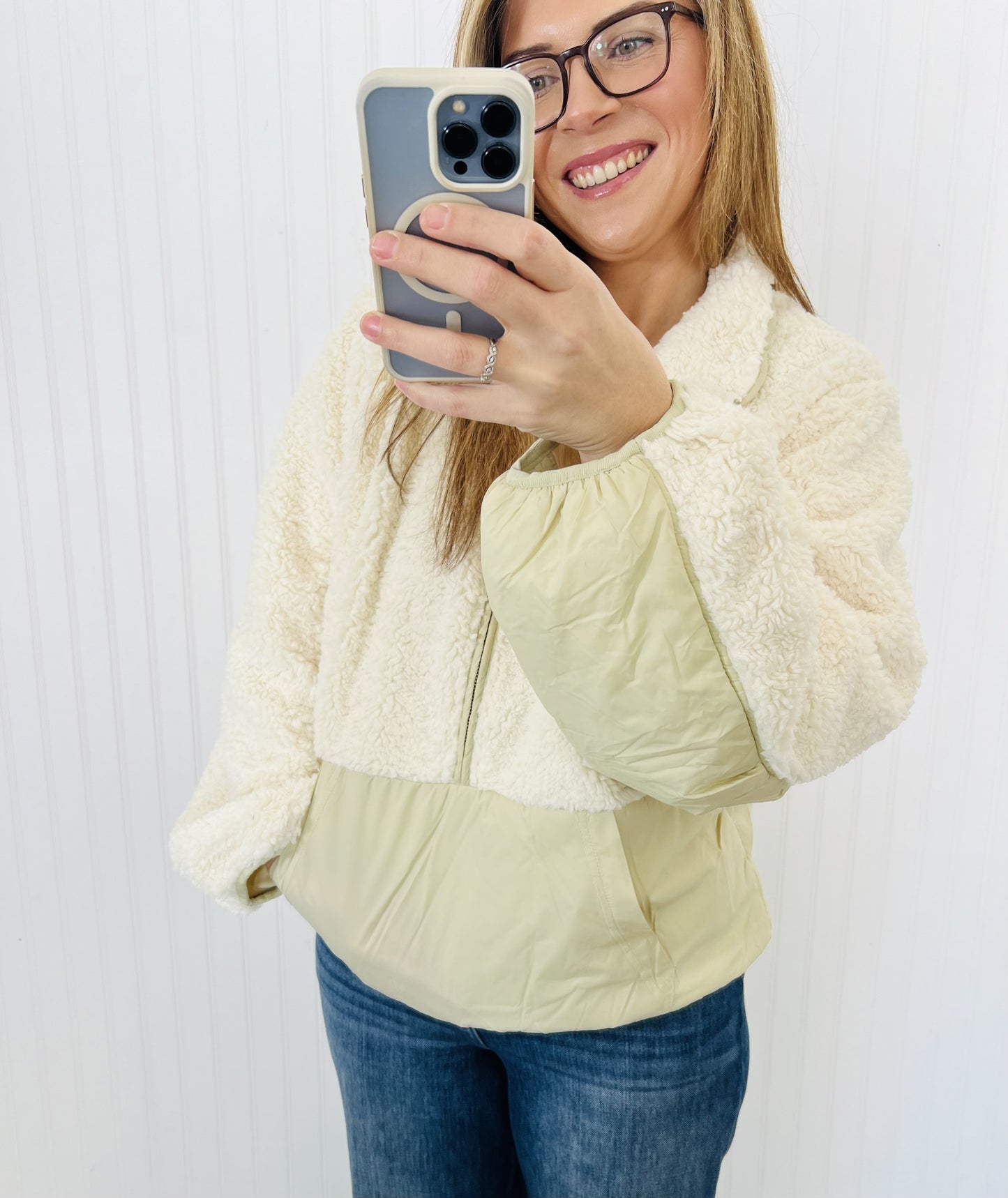 White Fleece Pullover