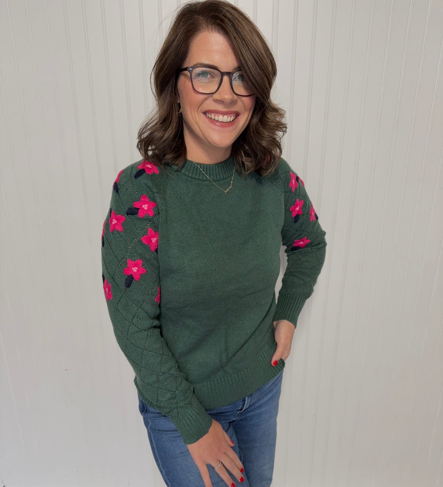 Floral Crew Neck