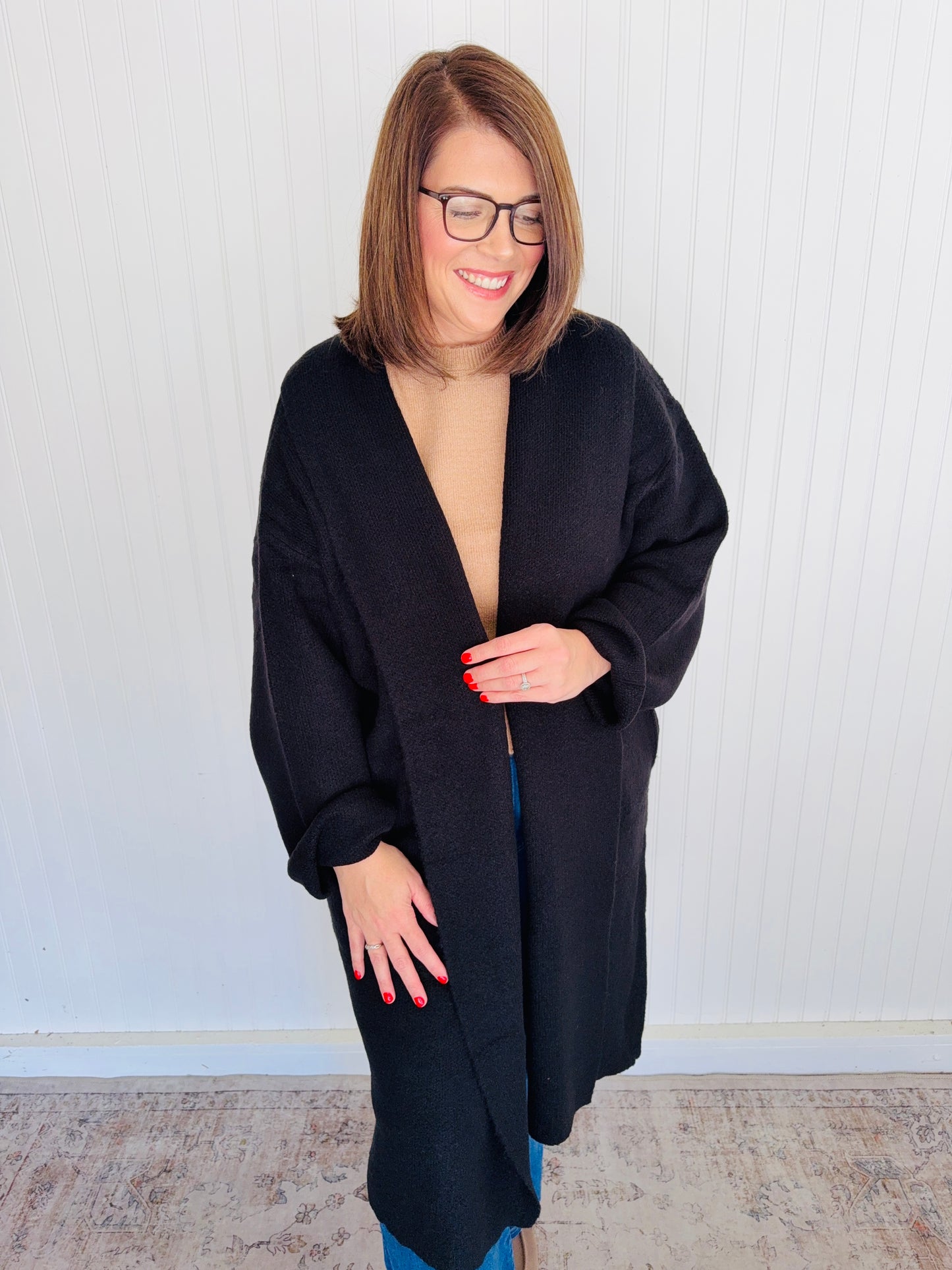 Black Duster Sweater
