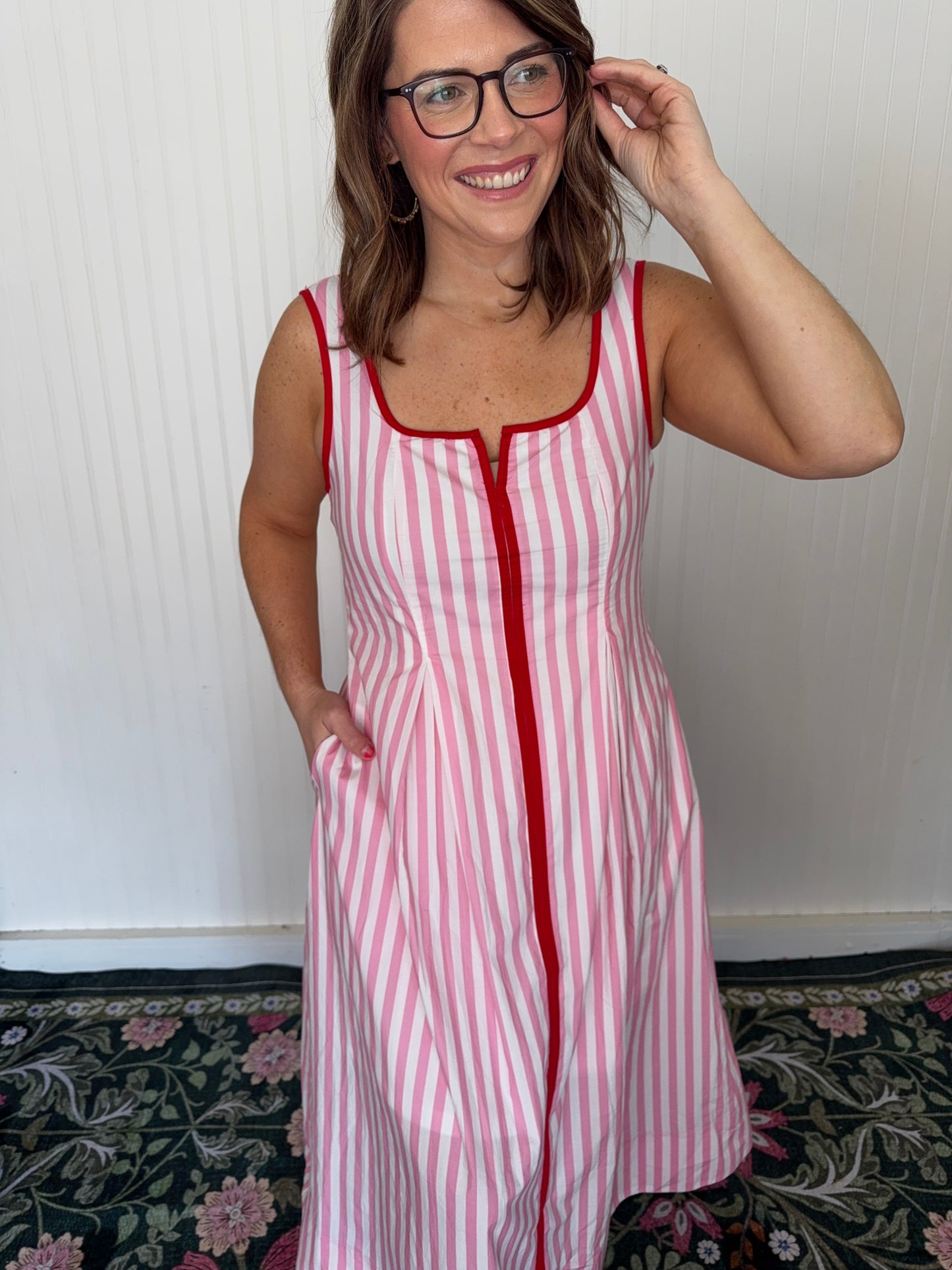 Pink Striped Dress