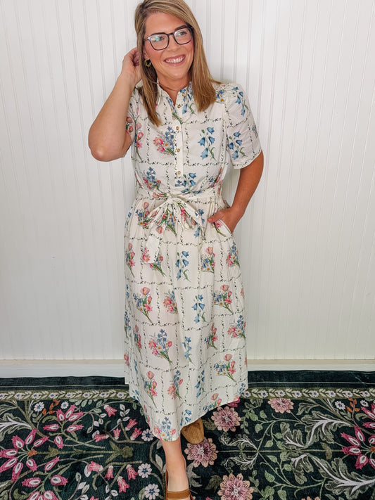 Midi Botanical Dress