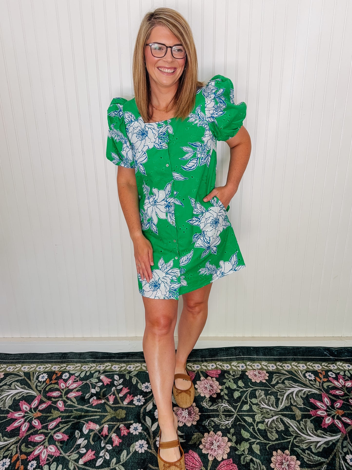 Green Botanical Dress