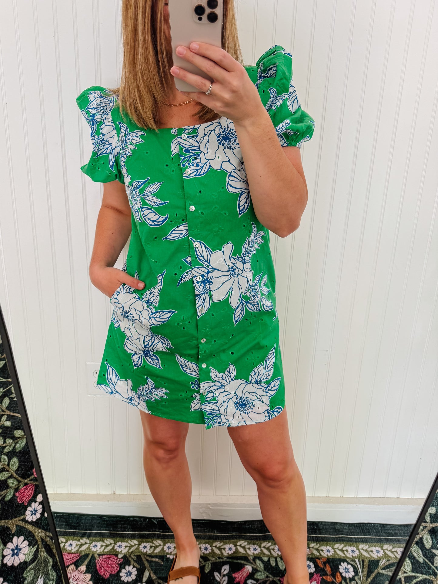 Green Botanical Dress