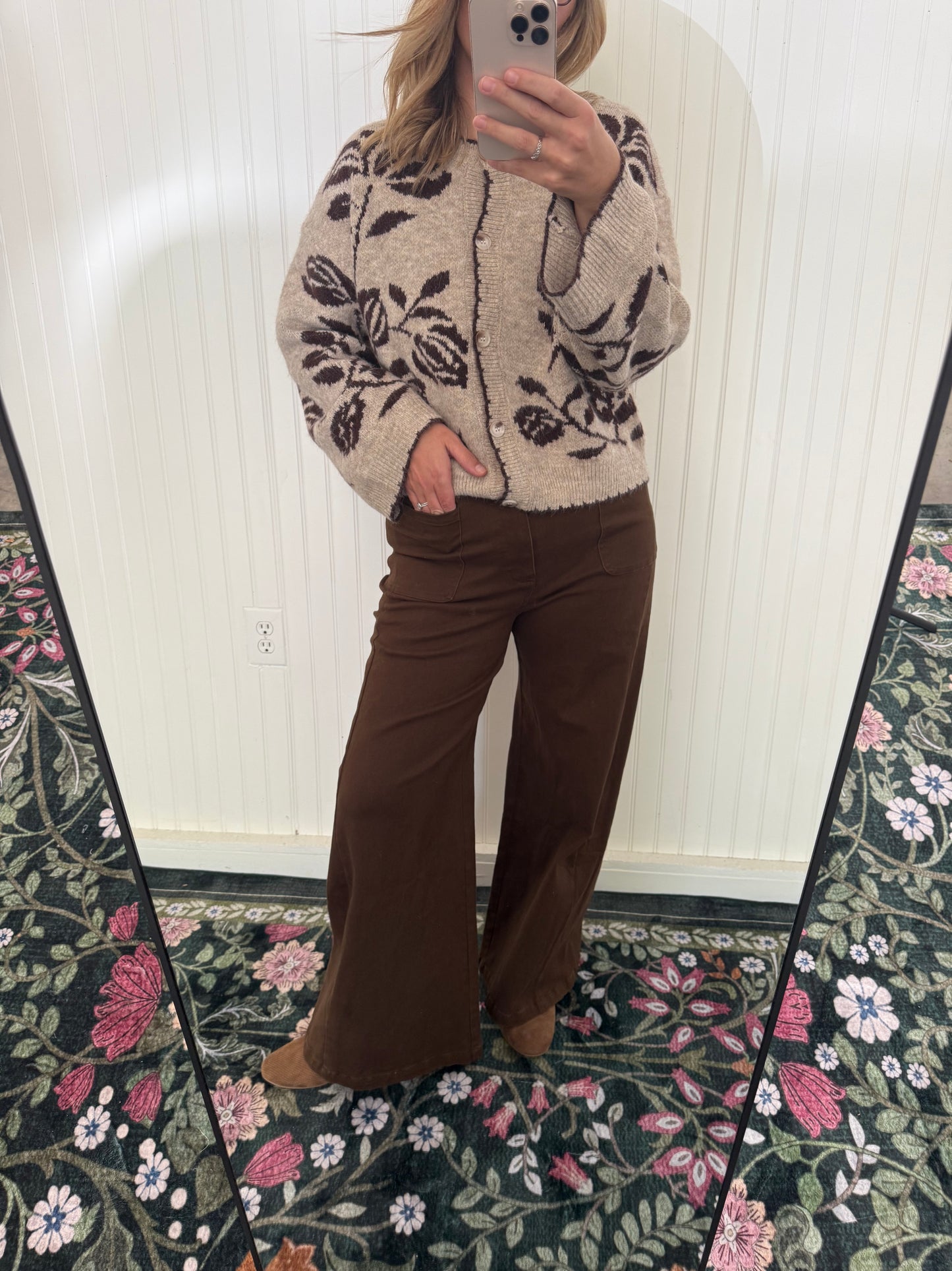 Brown Wide Leg Pants