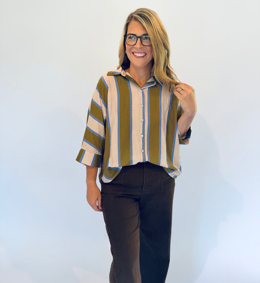 Olive Dolman Sleeve
