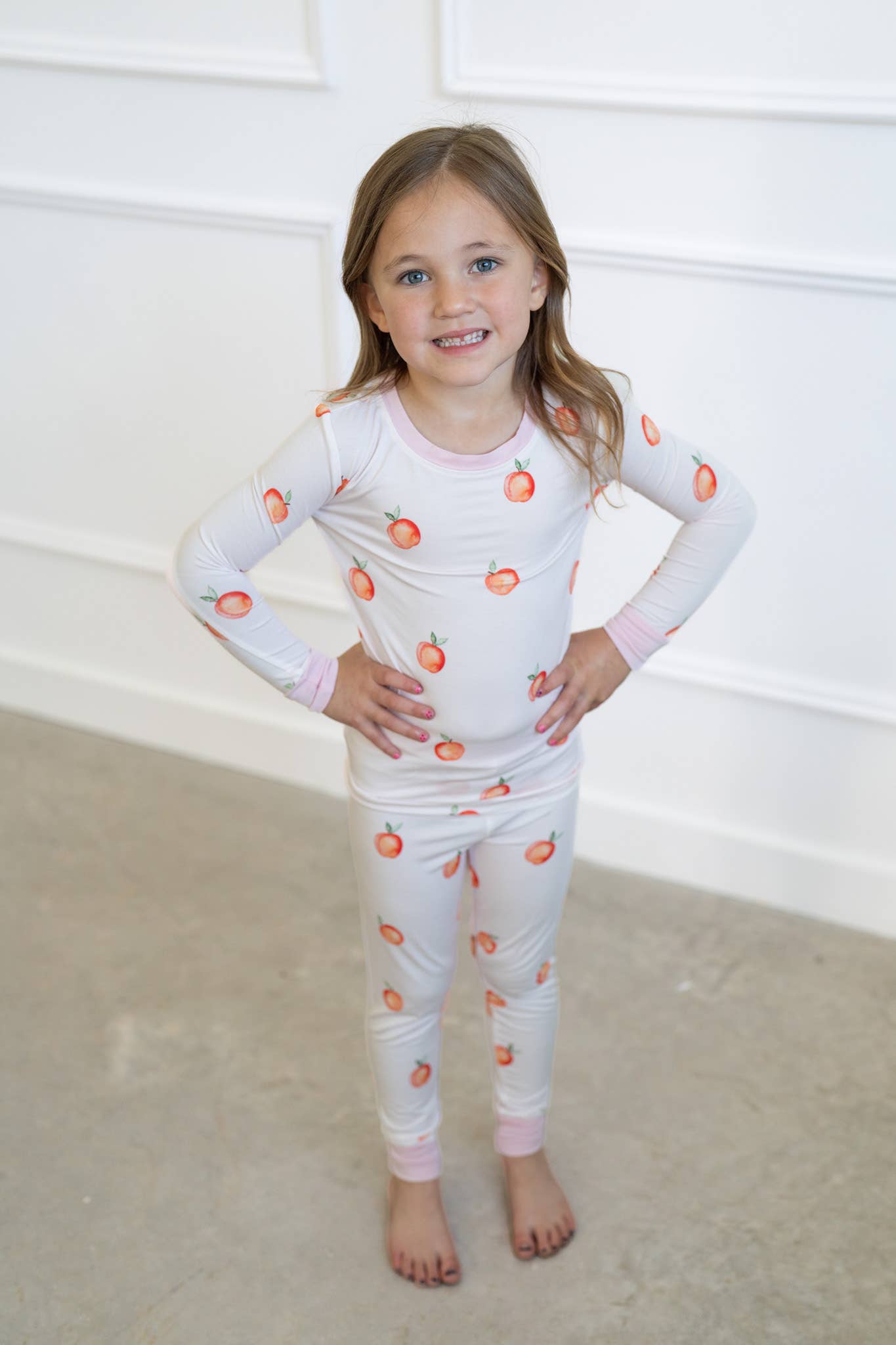 Summer Sweet Peach Bamboo Pajamas 🍑  Two-Piece Kids PJ Set
