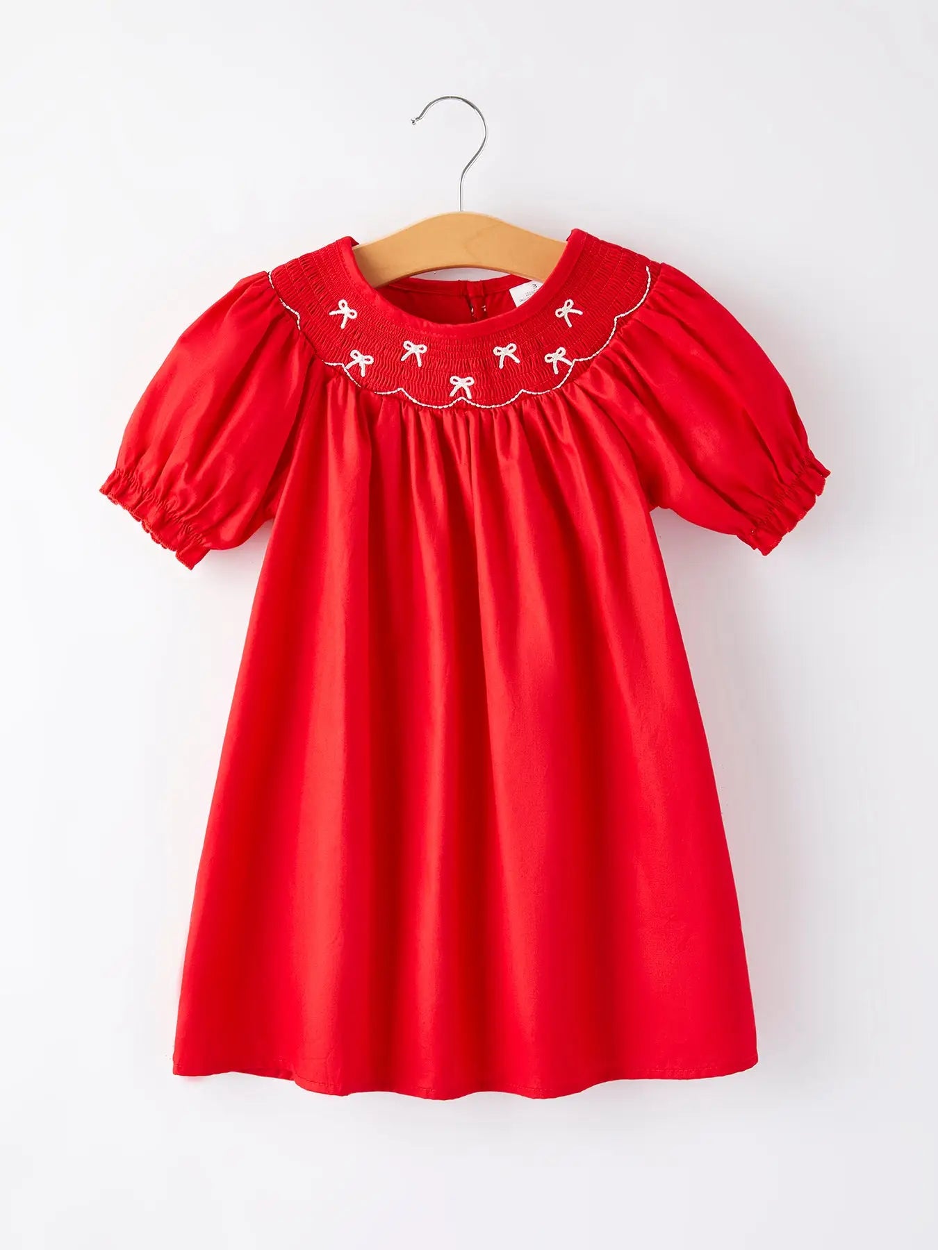 Girls Red Bow Dress