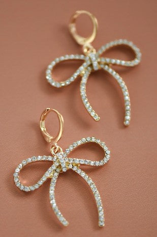 Trendy Gold Bow Knot Earrings