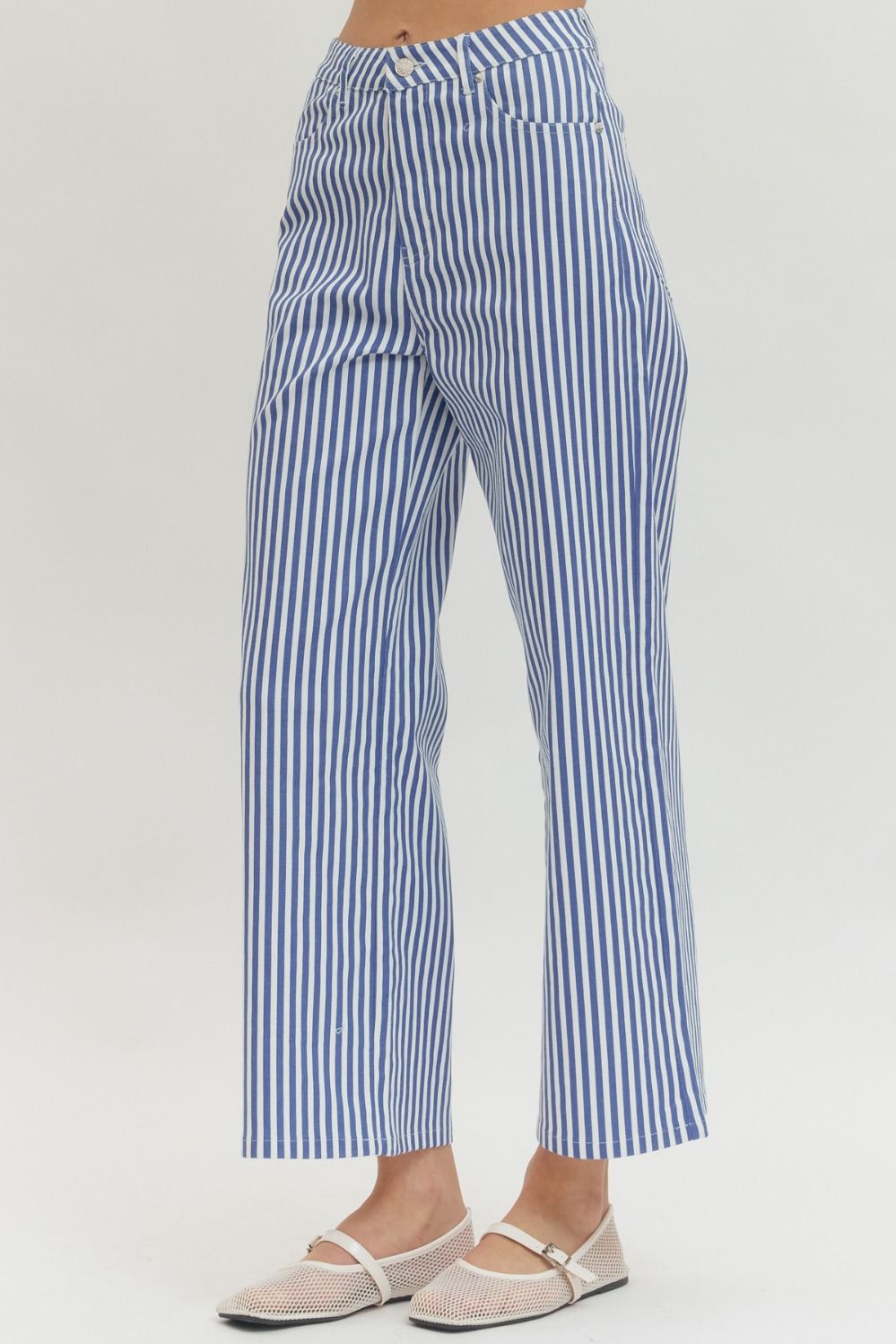 Blue Striped Pants