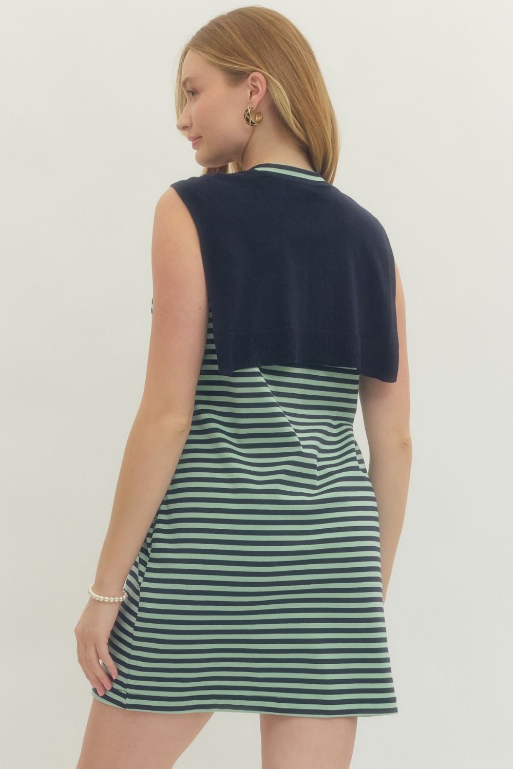 Sleeveless Navy Dress