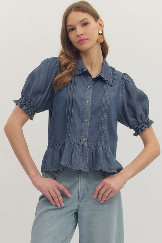 Denim Peplum
