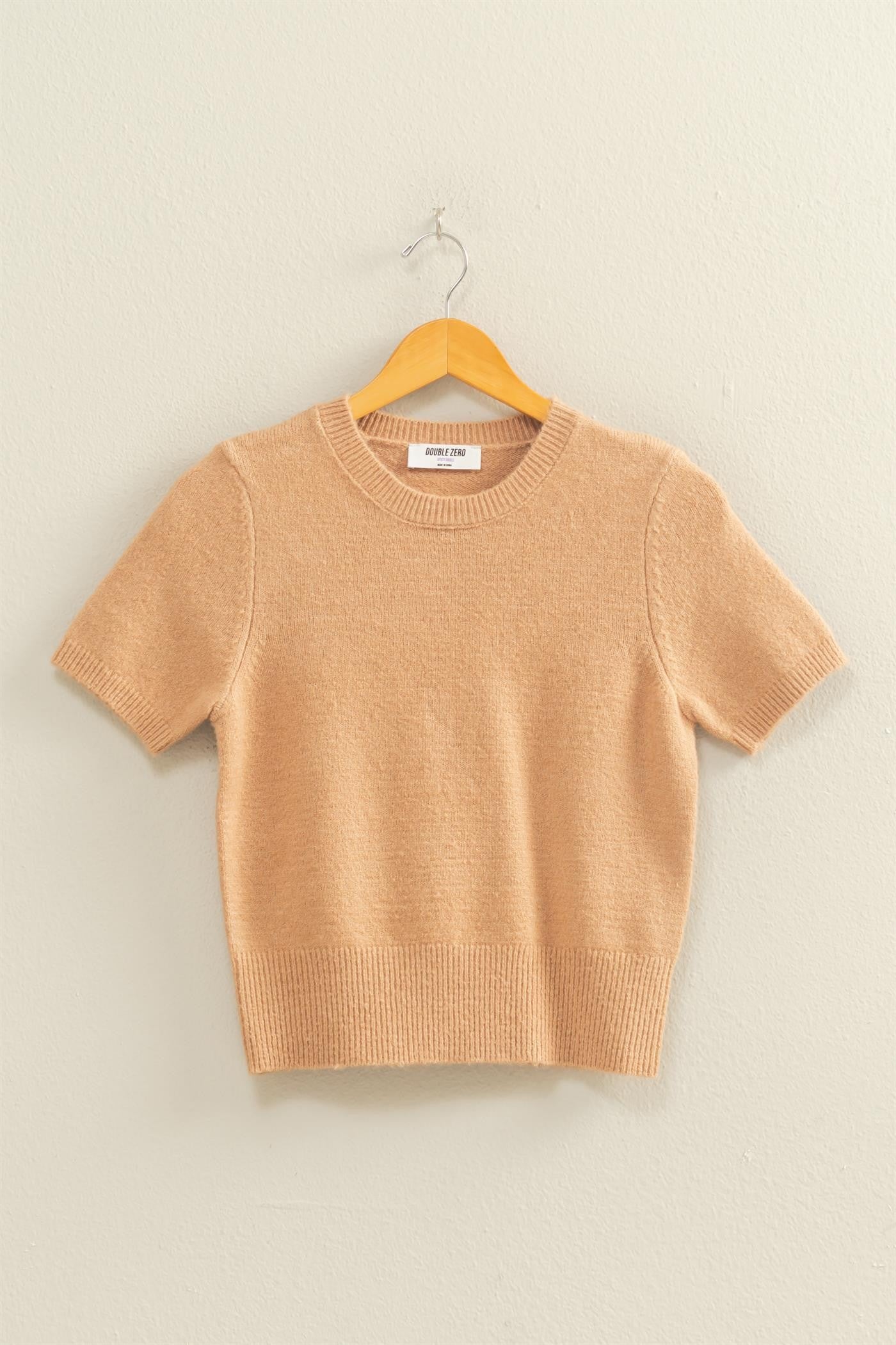 Taupe Short Sleeve Top