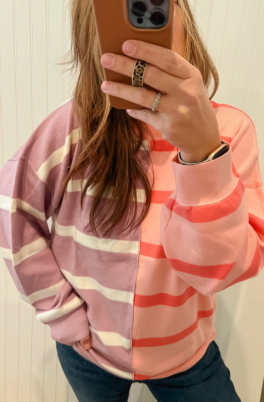 Striped Drop Shoulder Sweater