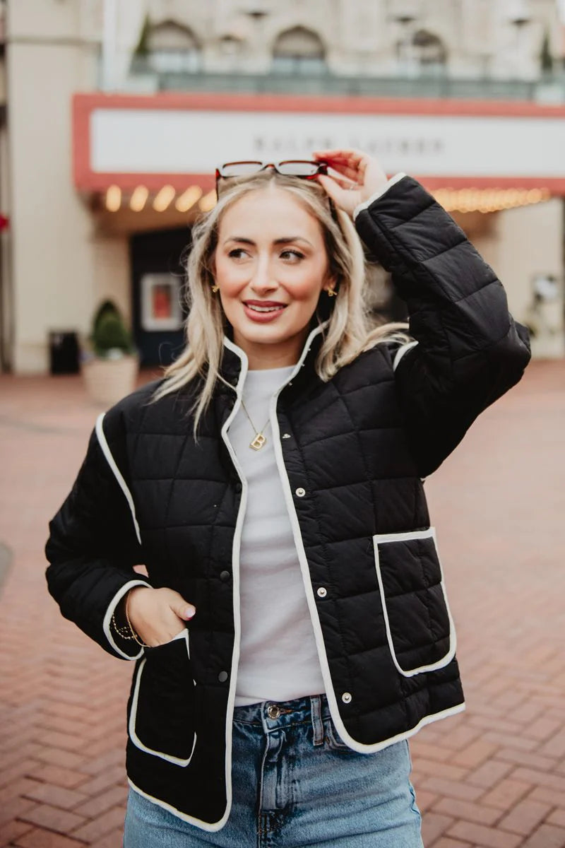 Black Quilted Jacket