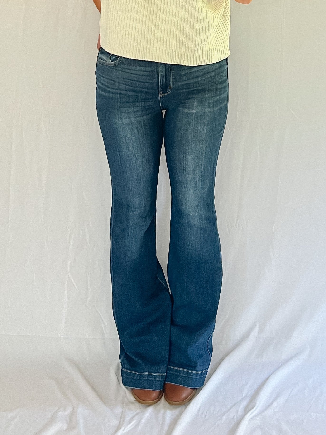 JUDY BLUE HW Wide Hem Flare