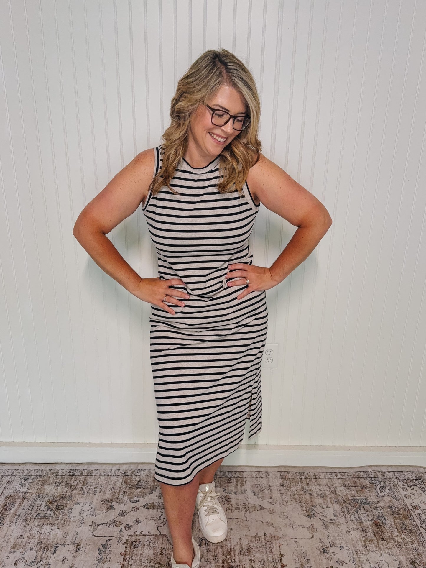 Striped Midi Dress