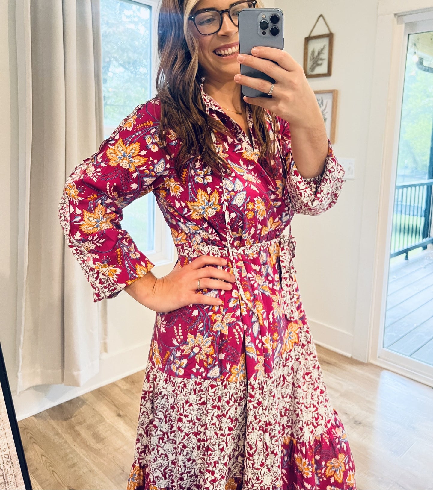 PAISLEY AND FLORAL MAXI DRESS